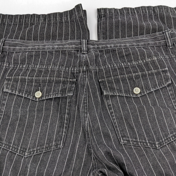 Lauren Jeans Co Ralph Lauren Womens 16 Striped Jeans Pinstripe with Wide Leg - Picture 3 of 8